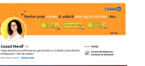 Souad Menif — LinkedIn profile transformed by Medica Ink
