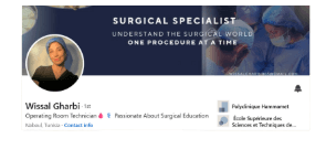 Wissal Gharbi — LinkedIn profile transformed by Medica Ink